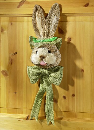 Hasenkopf aus Naturfasern 