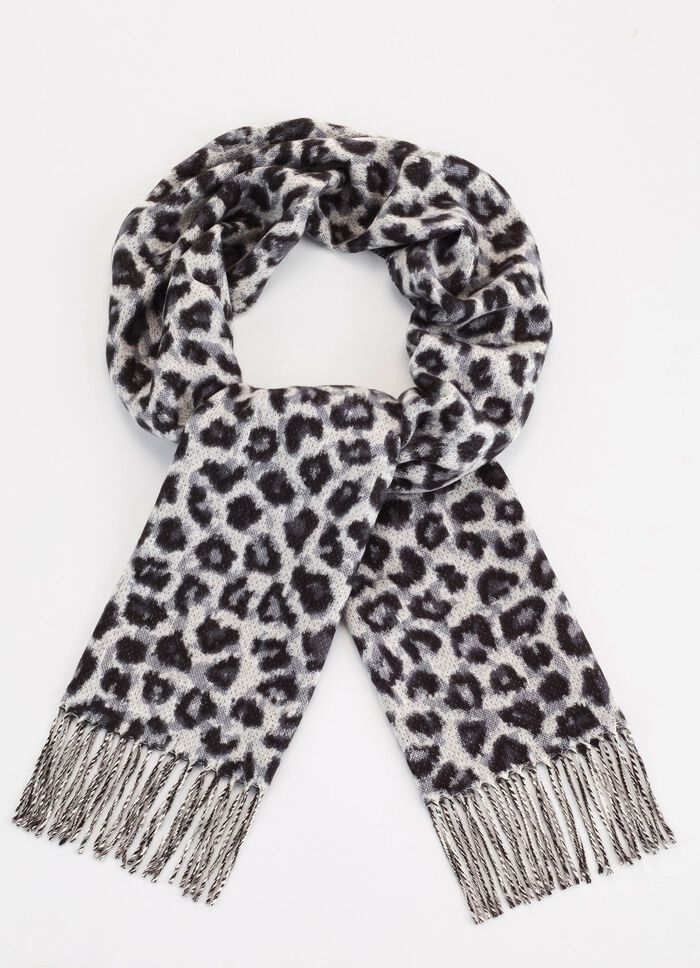 Schal mit Raubtierfell-Dessin 