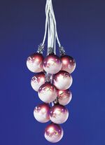 Thüringer Glaskugelgehänge, 10-flammig LILA