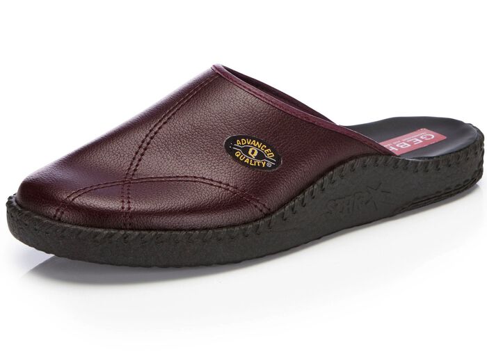 Klassische Herren-Pantoletten, mit anatomisch geformtem Fu&szlig;bett BORDEAUX