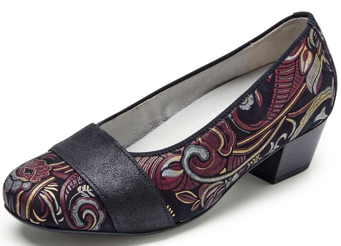 Waldl&auml;ufer, bequeme Damen-Pumps, Weite K, mit herausnehmbarem Fu&szlig;bett 