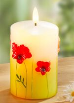 LED-Echtwachskerze, 2er-Set 