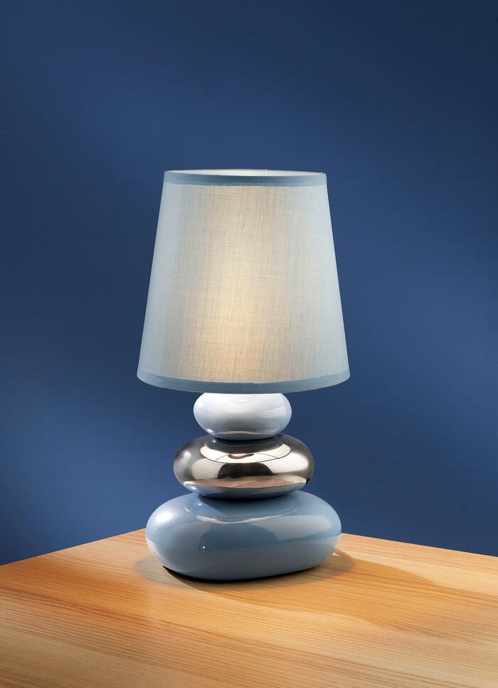 Tischleuchte mit lackiertem Fuß BLAU