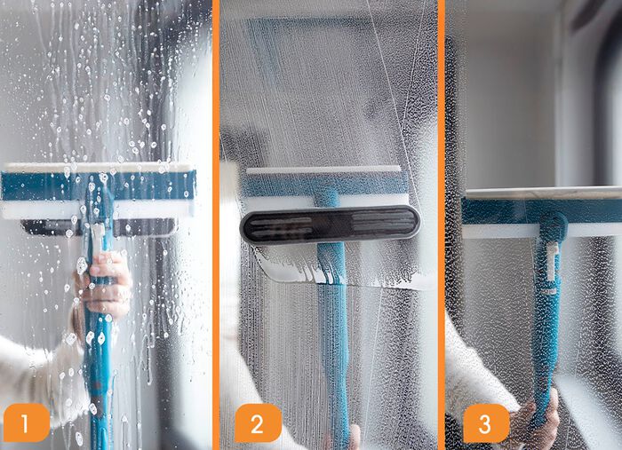 Fensterreinigungssystem von Livington WEISS-BLAU