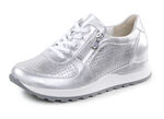 Waldläufer Schnür-Sneaker aus Nappaleder SILBER