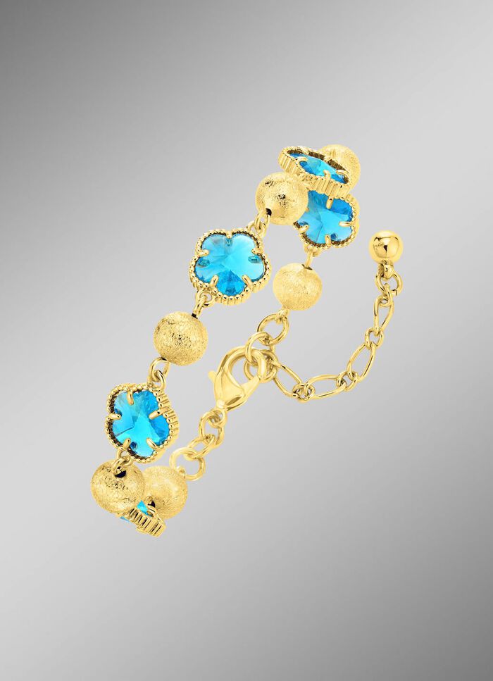 Schmuckset,  3-teilig, mit Kristallsteinen in T&uuml;rkis 