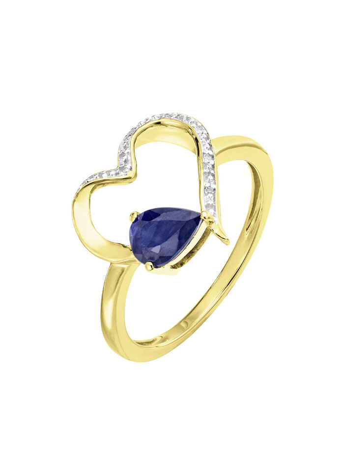 Zeitlose Romantik: Damenring mit echtem Safir 