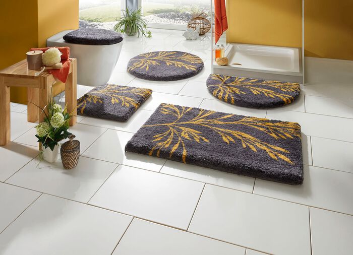 Badgarnitur mit rutschhemmender Latexierung GRAU