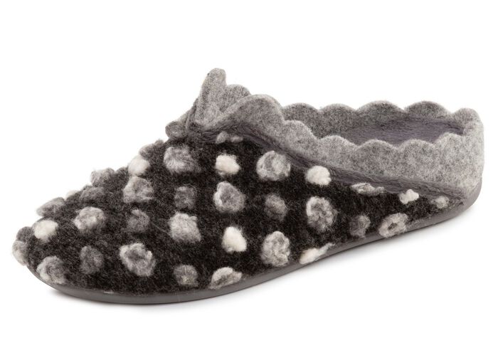 Laurina, klassische Damen-Hausschuhe, mit herausnehmbarem Fu&szlig;bett 