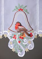 Weihnachtlicher Kurzstore mit hochwertiger Stickerei 