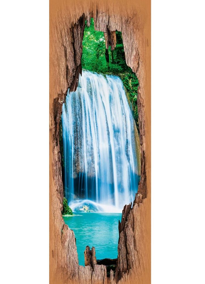 3D-T&uuml;r-Sticker Wasserf&auml;lle 