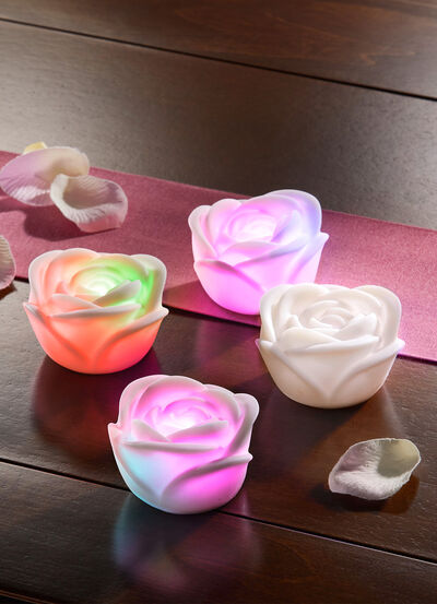 LED-Rosen, 4er-Set 