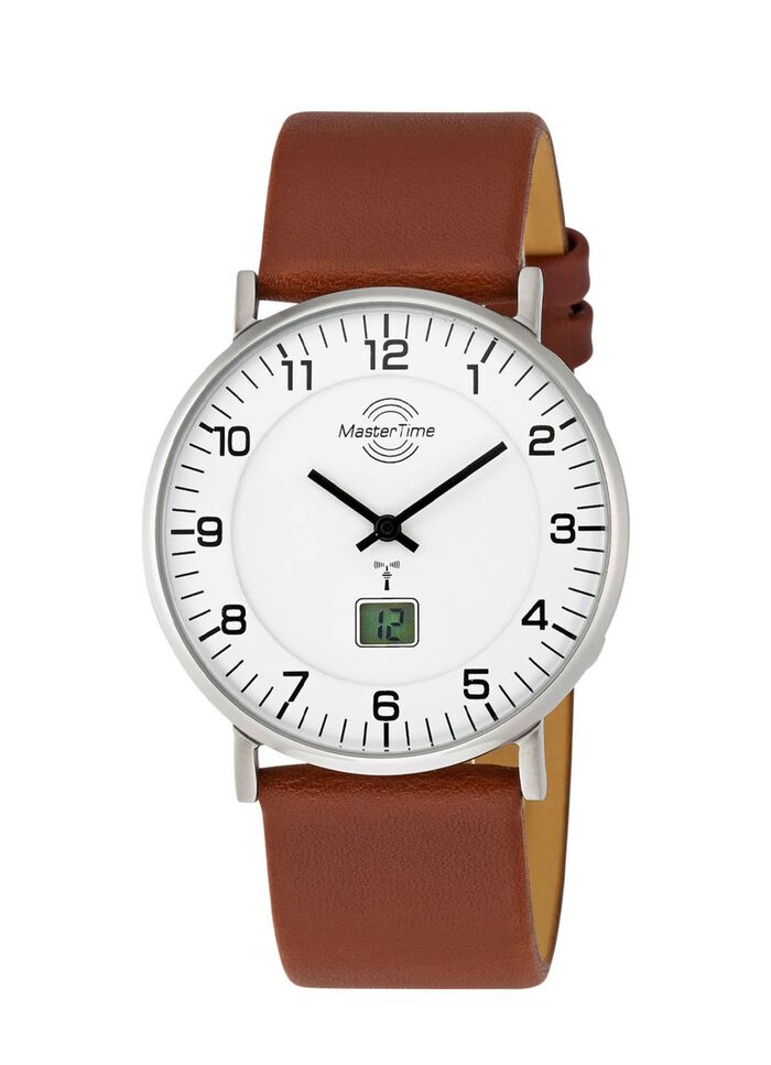 Master Time Funk-Herrenuhr mit Lederarmband 