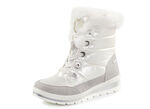 ELENA EDEN, gefütterte Damen-Boots, Winterschuhe, Weite G, mit herausnehmbarem Fußbett PERLWEISS-GRAU