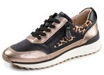Caprice, trendige Damen-Sneaker, Weite G, mit herausnehmbarem Lederfu&szlig;bett SCHWARZ-BRONZE