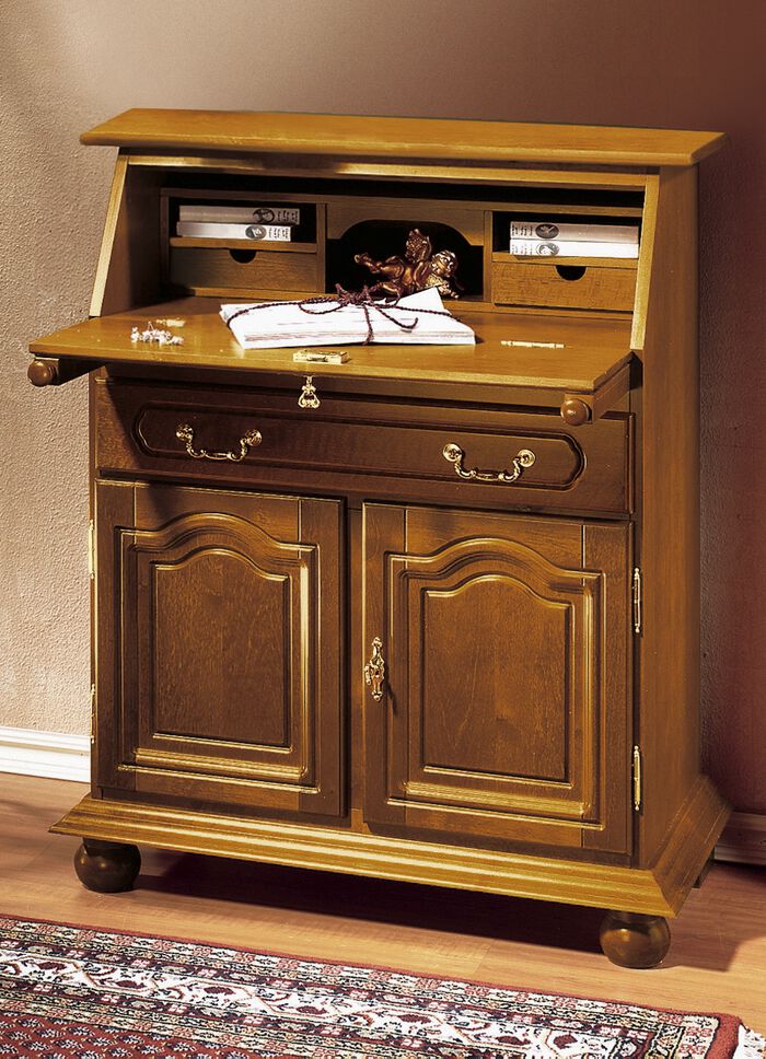 Sekretär mit Echtholzfurnier NUSSBAUM
