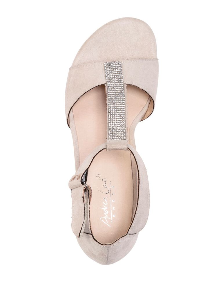 Andrea Conti, schicke Damen-Sandaletten, mit Klettspange 