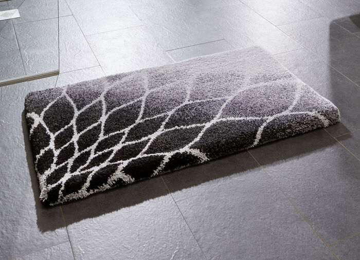 Badgarnitur mit trendigen Dessin SCHWARZ-GRAU