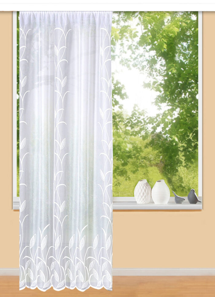 Langstore mit naturnahem Bl&auml;tterdessin 