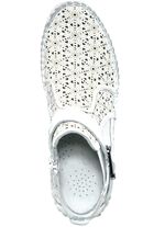 Gemini, sommerliche Damen-Stiefeletten, Weite G, mit herausnehmbarem Fußbett WEISS