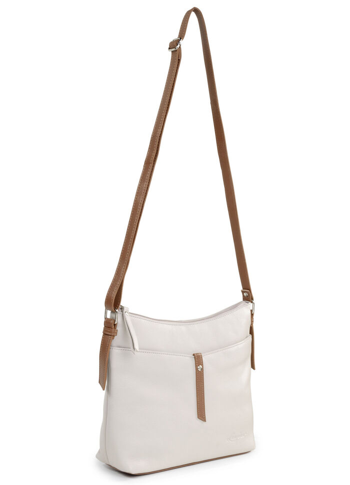 Laurina Tasche aus Vollrindnappaleder KIESEL-COGNAC