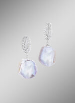 Ohrringe mit Keshi-Perlen und synth. Zirkonia 