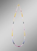 Edle Halskette mit echt Safir in Multicolor 