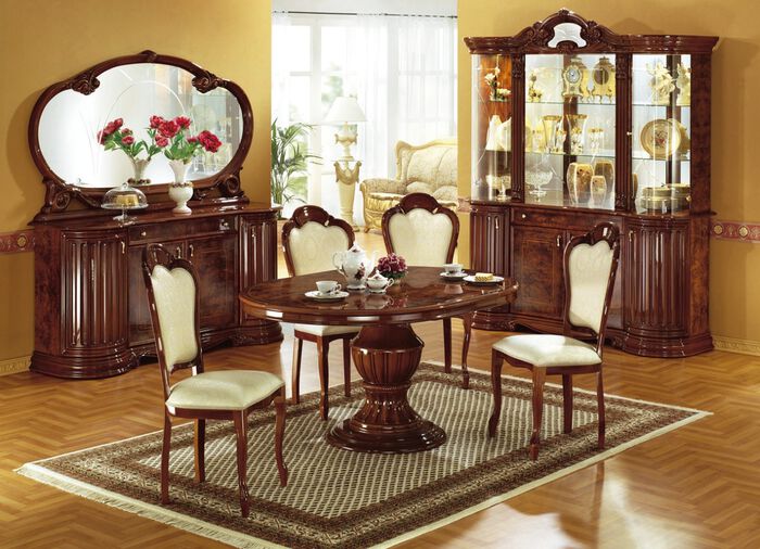 Esszimmer-Stühle im 2er-Set NUSSBAUM-CREME