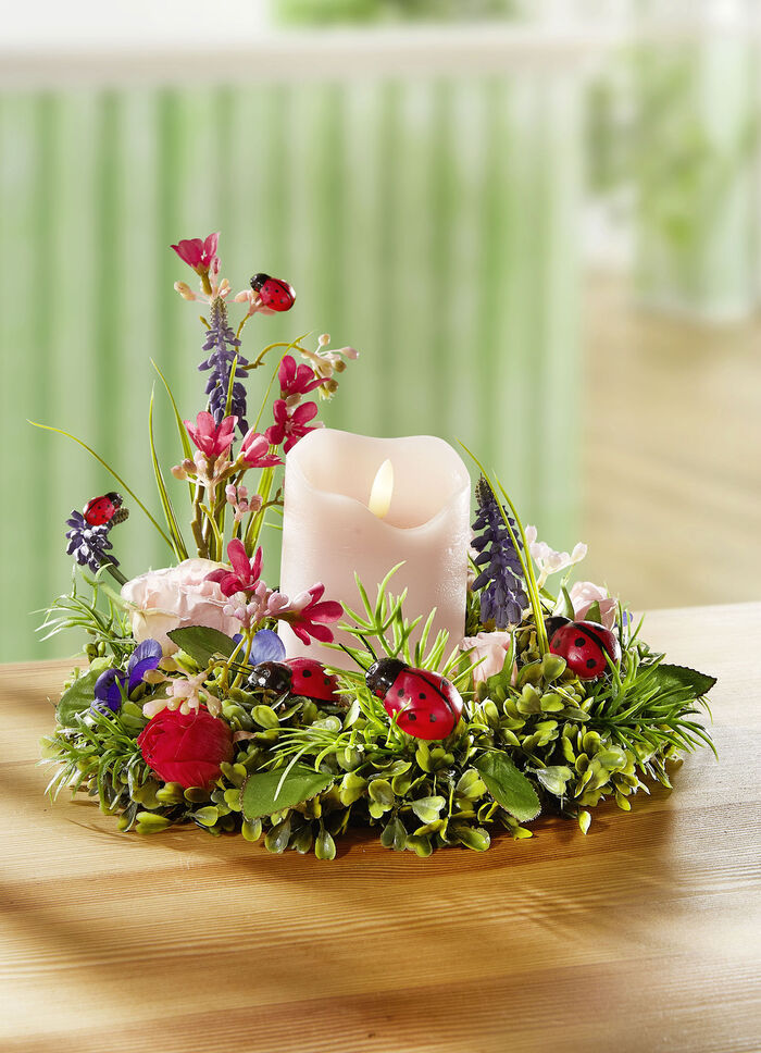 Tischkranz mit LED-Kerze 