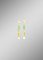 Schmuckset, 3-teilig, aus Messing mit Kristallsteinen 