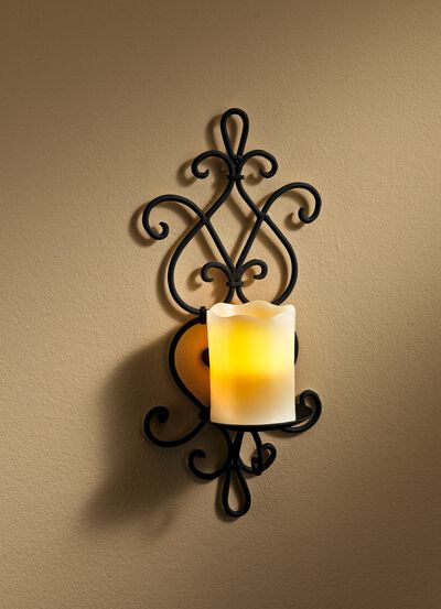 Wandkerzenhalter aus Eisen 