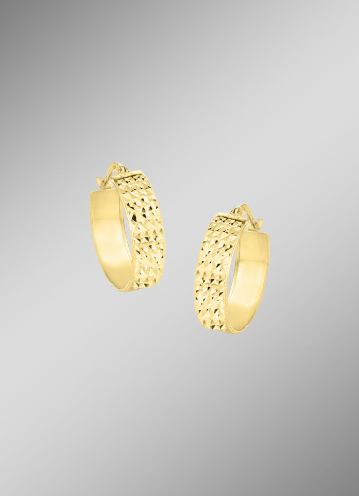 Diamantierte Creolen aus Gold 