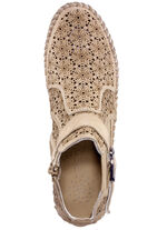 Gemini, sommerliche Damen-Stiefeletten, Weite G, mit herausnehmbarem Fußbett TAUPE