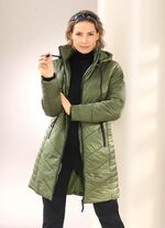 Kurzmantel mit 2-Wege-Reißverschluss KHAKI