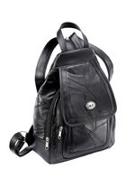 Rucksack in edler Patchwork-Verarbeitung SCHWARZ