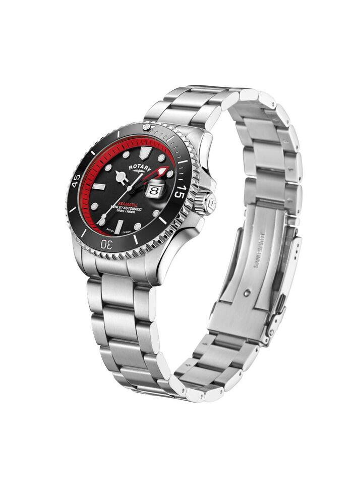 Rotary-Henley-Seamatic-Automatik-Taucheruhr mit Edelstahlgehäuse 