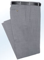 „Klaus Modelle“-Hose mit weichem Griff in 4 Farben MITTELGRAU MELIERT