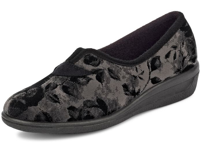 Klassische Damen-Hausschuhe, Weite H, mit anatomisch geformtem Fu&szlig;bett 