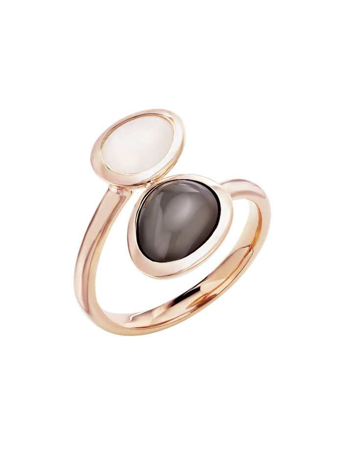 Eleganz in Ros&eacute;gold &ndash; Damenring mit echtem Mondstein 