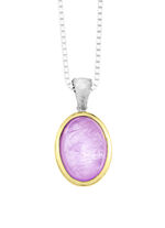 Anhänger in Bicolor mit Milky-Kunzit 