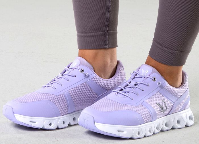 Caprice, sportliche Damen-Sneaker, Weite G, mit herausnehmbarem Fu&szlig;bett FLIEDER