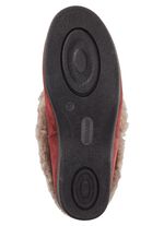 ELENA EDEN Hausschuh mit echtem Lammfellfutter BORDEAUX-TAUPE