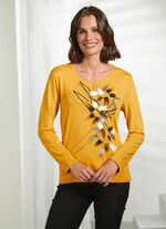 Attraktives Shirt mit effektvoller Flatlock-Naht in 2 Farben MAISGELB