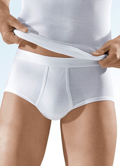 F&uuml;nferpack Slips aus Feinripp, wei&szlig; 