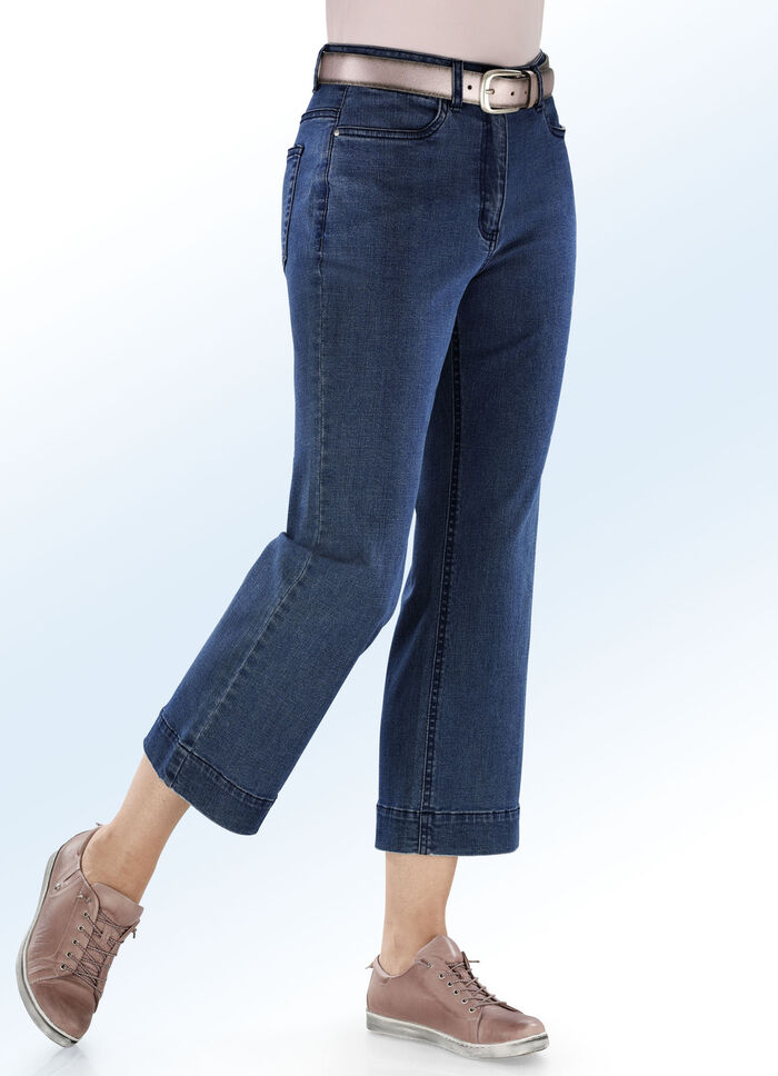 Jeans-Culotte in 5-Pocket-Form DUNKELBLAU