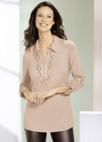 Shirt-Tunika mit krempelbaren Ärmeln SAND