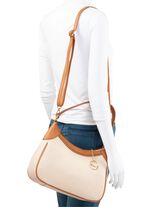 Laurina, Tasche, Damen, mit abnehmbarem, verstellbarem Umh&auml;ngeriemen BEIGE-BRAUN