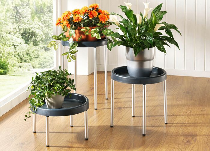 Pflanzenpodest aus Kunststoff, 3er-Set 