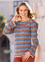 Pullover in Zacken-Ringeldessin 