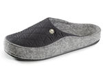 Pantoffel mit anatomisch geformten Fußbett SCHWARZ-GRAU